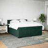 vidaXL Cama com molas/colch&atilde;o 180x200 cm veludo verde-escuro