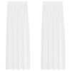 vidaXL Cortina de Voile 2 pcs Branco 225 x 140 cm Poliéster