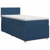 vidaXL Cama box spring com colch&atilde;o Azul 100 x 200 cm Tecido