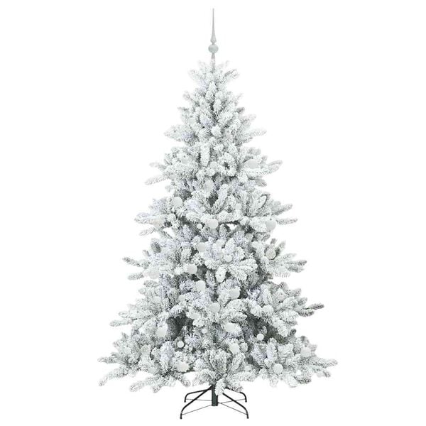 vidaXL &Aacute;rvore de Natal Articulada Artificial Branco 180 cm PVC