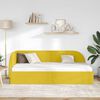 vidaXL Estrutura de Cama de Canto Amarelo 90 cm x 200 cm Veludo
