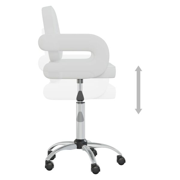 vidaXL Cadeiras de jantar girat&oacute;rias 4 pcs couro artificial branco