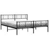 vidaXL Estrutura de cama com cabeceira e pés 183x213 cm metal preto