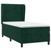 vidaXL Cama com molas/colch&atilde;o 100x200 cm veludo verde-escuro