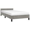 vidaXL Estrutura de cama sem colch&atilde;o 100x200 cm veludo cinzento-claro