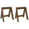 vidaXL Bancos 2 pcs 40x40x45 cm pinho maci&ccedil;o castanho-mel