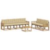 vidaXL Conjunto de Sof&aacute;s para Exterior 8 pcs Branco e Bege