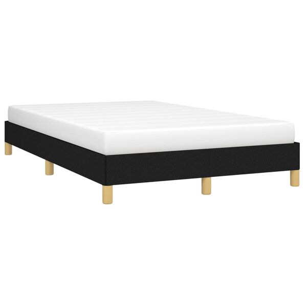 vidaXL Estrutura de cama sem colch&atilde;o 120x200 cm tecido preto