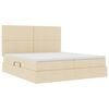 vidaXL Cama com Armazenamento Creme 180 x 200 cm Couro Sint&eacute;tico