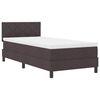 vidaXL Cama Box com colch&atilde;o Marrom Escuro 100 x 200 cm tecido