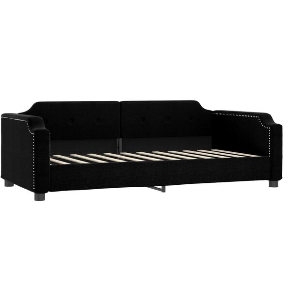 vidaXL Sofá-cama com colchão 90x190 cm tecido preto