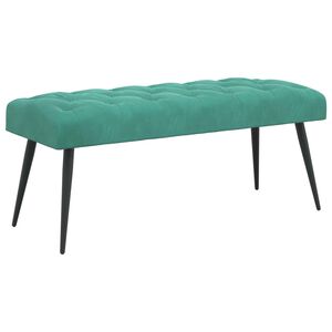 vidaXL Banco com bot&otilde;es estofados Turquesa 110 x 40 x 46 cm Veludo