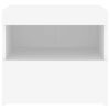 vidaXL Mesa de cabeceira com luzes LED 50x40x45 cm branco