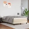 vidaXL Cama com molas/colch&atilde;o 120x200 cm couro artificial cor creme