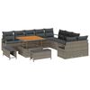 vidaXL Conjunto de Sof&aacute; de Jardim 13 pcs Cinzeto 100 x 100 x 71 cm