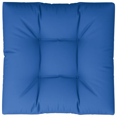 vidaXL Almofadão para sofá de paletes 70x70x12 cm tecido azul real