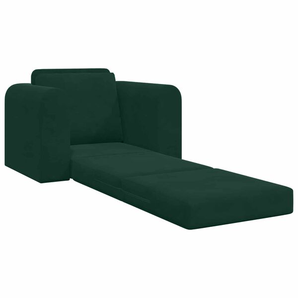 vidaXL Sof&aacute;-Cama Verde Escuro 98 x 71 x 83 cm Veludo