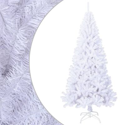 vidaXL Árvore de Natal artificial com ramos grossos 240 cm PVC branco