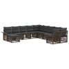 vidaXL Conjunto de Sof&aacute; de Jardim 11 unid. Cinza e Cinza Escuro