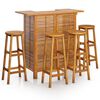 vidaXL 5 pcs conjunto de bar para jardim madeira de ac&aacute;cia maci&ccedil;a