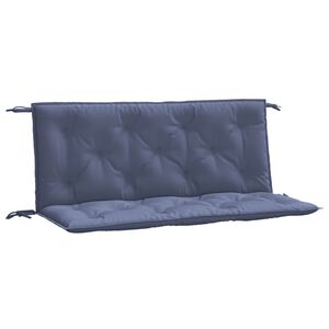 vidaXL Almofad&otilde;es banco jardim 2 pcs 120x50x7cm oxford azul-marinho