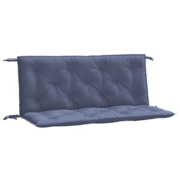 vidaXL Almofad&otilde;es banco jardim 2 pcs 120x50x7cm oxford azul-marinho