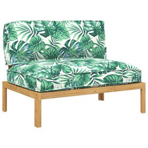 vidaXL Conjunto de Sof&aacute;s Folha Padr&atilde;o de Folhas 120 x 92 x 69 cm