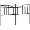 vidaXL Cabeceira de cama 135 cm metal preto