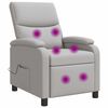 vidaXL Recliner de Massagem Cinza Nuvem Tecido