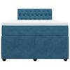 vidaXL Cama boxspring com colch&atilde;o 120x190 cm veludo azul
