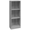 vidaXL Estante 3 prat. 40x24x109 cm derivados de madeira cinza sonoma