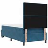vidaXL Cama Box com colch&atilde;o Azul escuro 90 x 200 cm Veludo