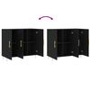 vidaXL Aparador 90x34x80 cm derivados de madeira preto