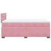 vidaXL Cama boxspring com colch&atilde;o 120x190 cm veludo rosa