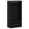 vidaXL Guarda-roupa com gaveta Carvalho Preto 100 x 50 x 200 cm