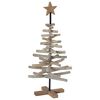 vidaXL &Aacute;rvore de Natal Castanho 90 cm Madeira de teca maci&ccedil;a