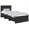 vidaXL Estrutura da Cama Preto 80 x 200 cm Derivados de Madeira