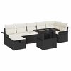 vidaXL Conjunto de Sofá de Jardim 8 pcs Preto Rattan Sintético