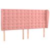 vidaXL Cama box spring c/ colch&atilde;o/LED 180x200 cm veludo rosa