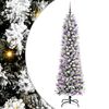 vidaXL &Aacute;rvore de Natal Artificial Branco 240 cm PVC, Metal e Pl&aacute;stico