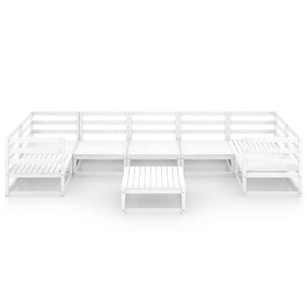 vidaXL 8 pcs conjunto lounge de jardim pinho maci&ccedil;o