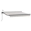 vidaXL Toldo Retr&aacute;til El&eacute;trico Cinza Claro e Branco 5 &times; 3,5 m