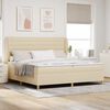 vidaXL Cama Box Springs com Colch&atilde;o Cinza Escuro 90x190 cm Creme