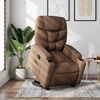 vidaXL Poltrona reclinável elevatória tecido castanho