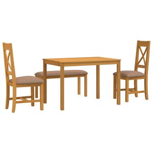 vidaXL Conjunto de sala de jantar 4 unid. Cinzento