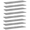 vidaXL Prateleiras p/ estante 8 pcs 100x30x1,5cm contraplacado cinza