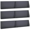 vidaXL Muro de Conten&ccedil;&atilde;o 6 unid. 100 x 12 x 50 cm A&ccedil;o Antracite