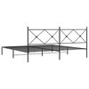 vidaXL Estrutura de cama com cabeceira 200x200 cm metal preto