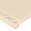 vidaXL Cabeceira Creme 144x5x118/128 cm Tecido