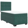 vidaXL Cama com molas/colch&atilde;o 90x190 cm veludo verde-escuro
